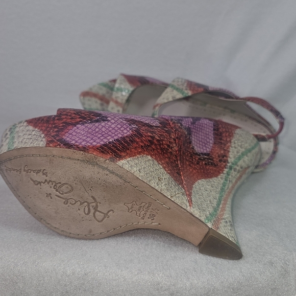 Alice+Olivia Multicolor Animal Print Womens Wedged Sandals Sz 8.5 Festive,Party - Picture 8 of 11